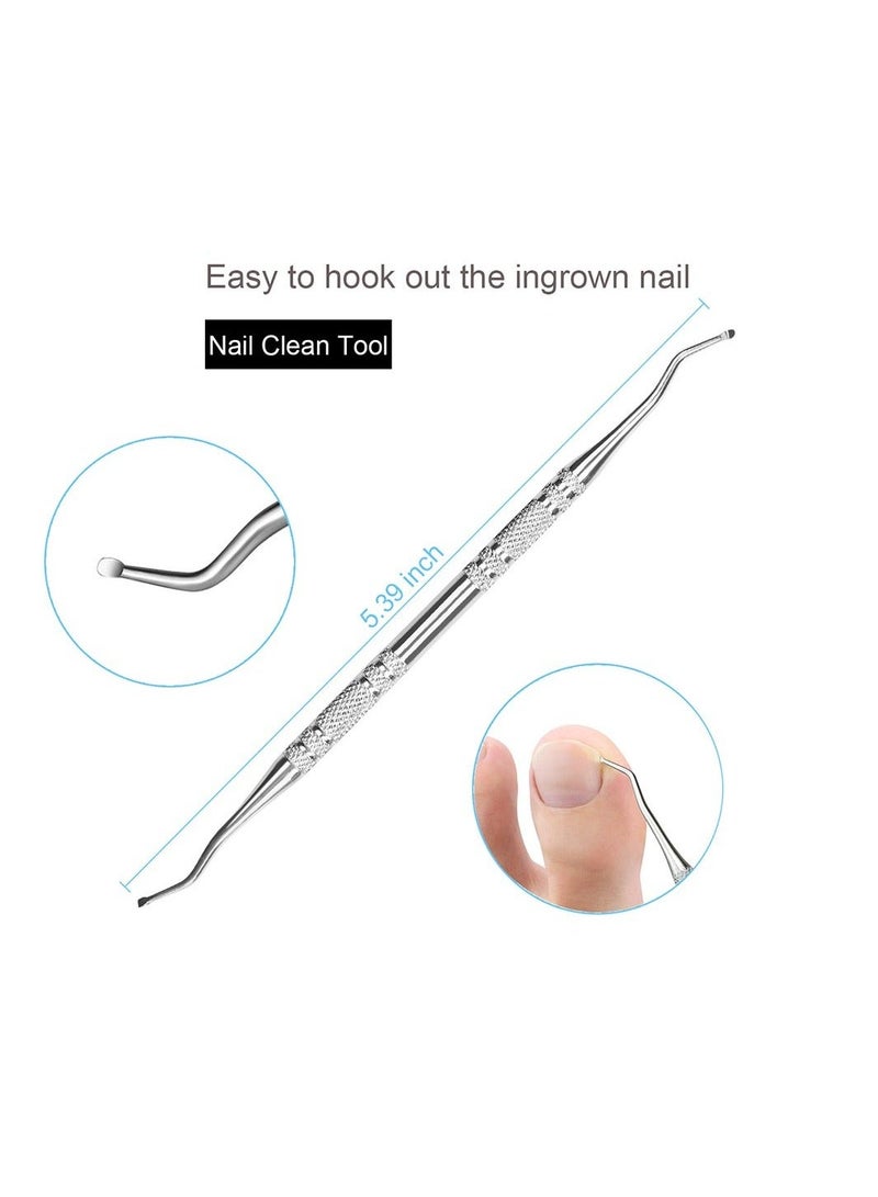 10Pcs/Set Ingrown Toenail Tools Kit, Nail Treatment Foot Tool,Ingrown Removal Correction Clippers, Surgery Grade File Lifter, Professional Pedicure Tool whit Storage Package