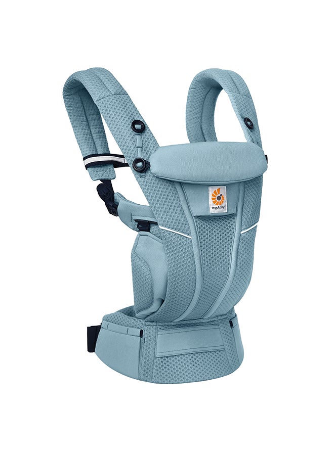 Omni Breeze All Carry Positions Breathable Mesh Baby Carrier Newborn To Toddler With Enhanced Lumbar Support And Airflow (7 - 45 Lb), Slate Blue