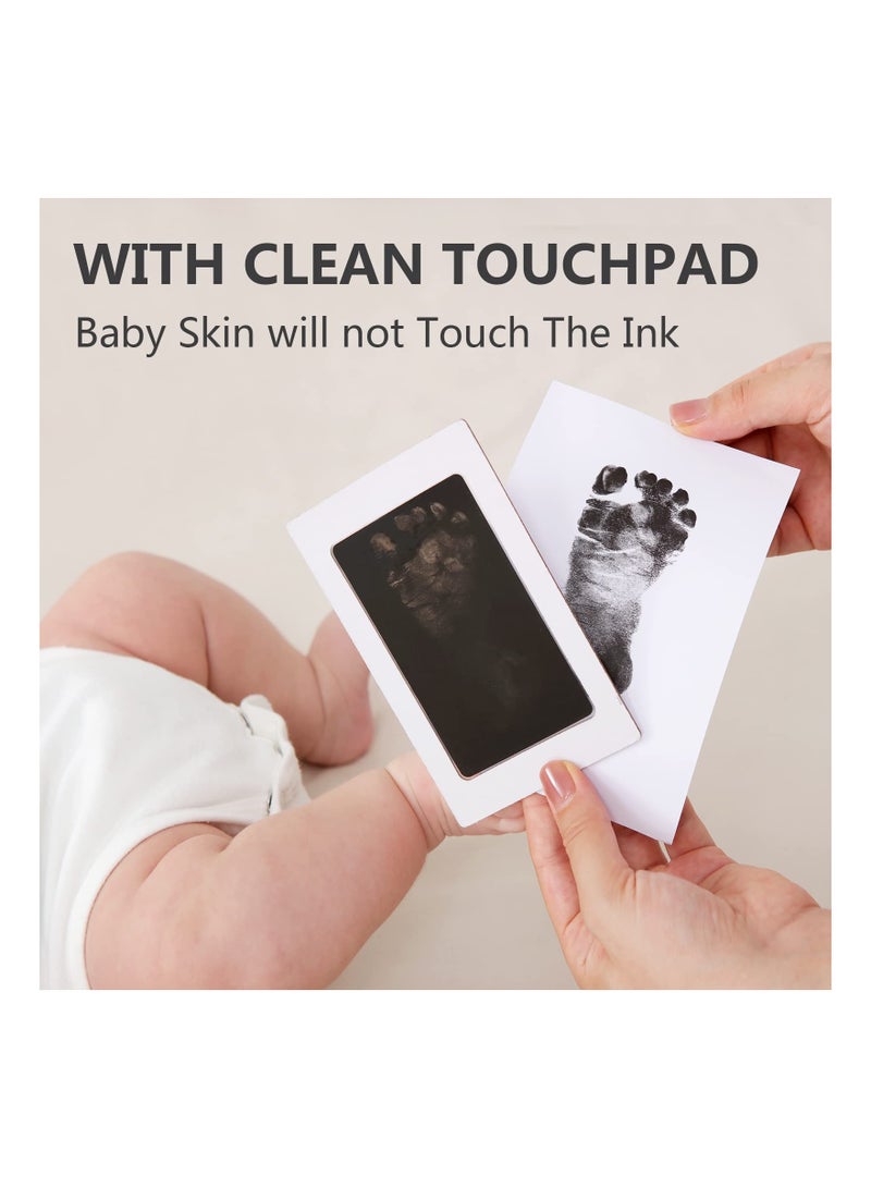 Baby Handprint and Footprint Kit Framed Photo with Clean Touch Ink Pad for Newborn Gift