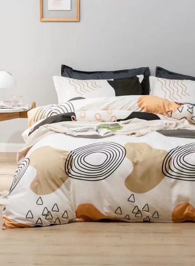 Bedding Set Without Filling Geometric Circle Design