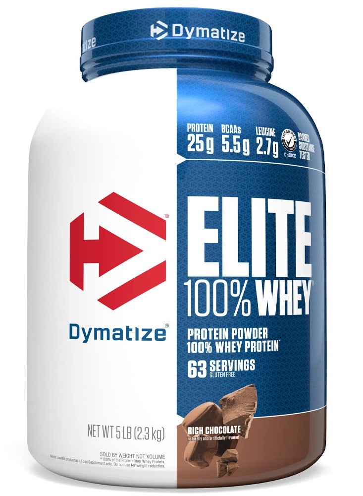 Elite 100% Whey Protein Rich Chocolate 63 Servings 2.3 Kg
