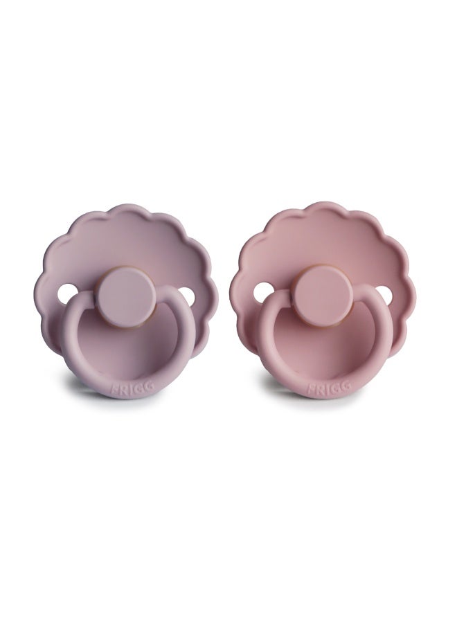 Daisy Latex Baby Pacifier 0-6M 2-Pack Baby Pink/Soft Lilac -Size 1