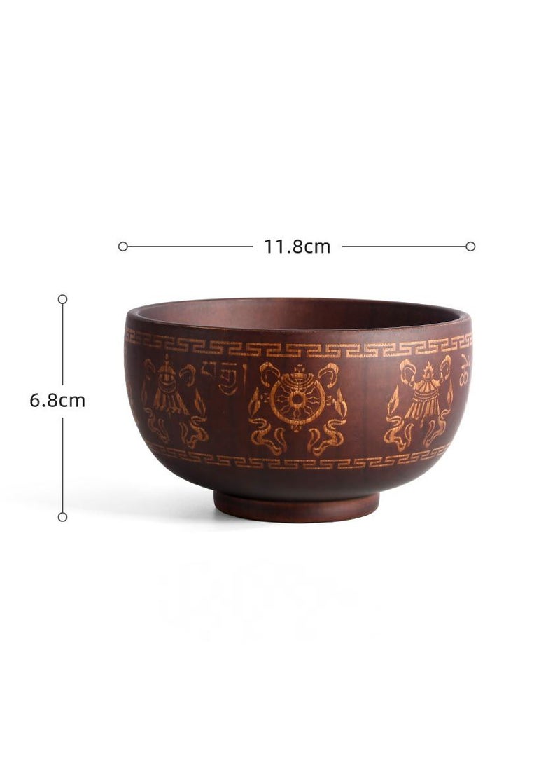 5-Piece Wooden Bowl Wooden Milk Tea Bowl