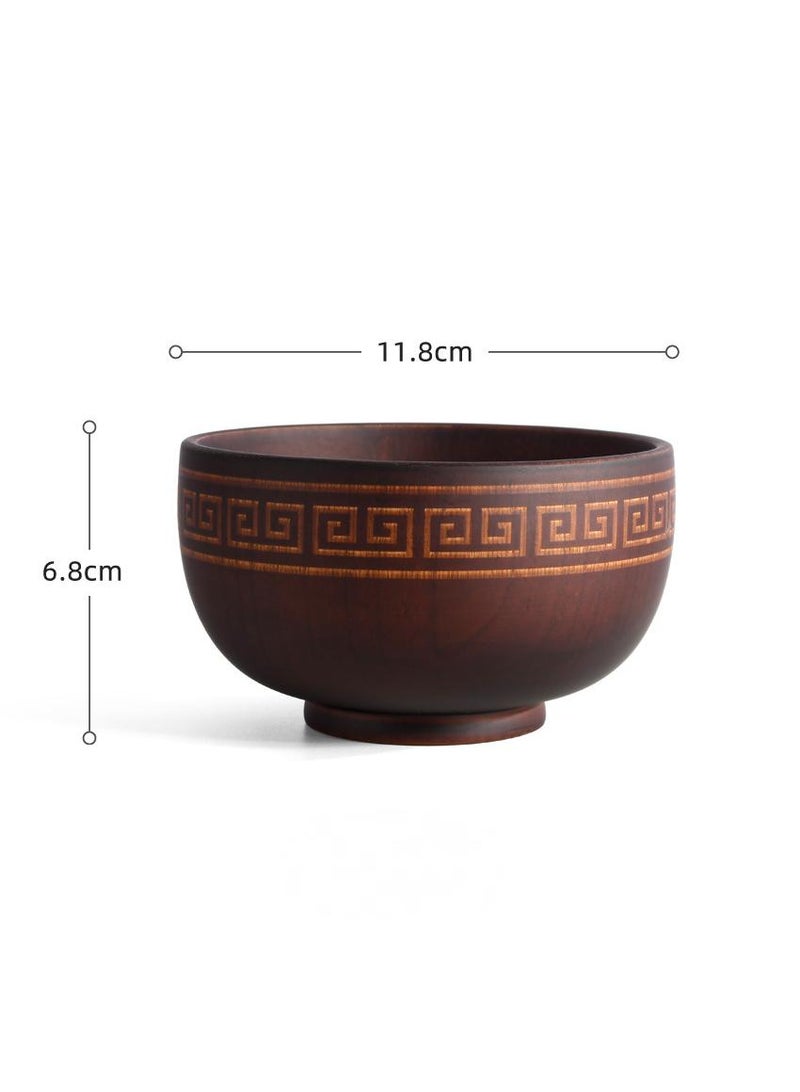 5-Piece Wooden Bowl Wooden Milk Tea Bowl