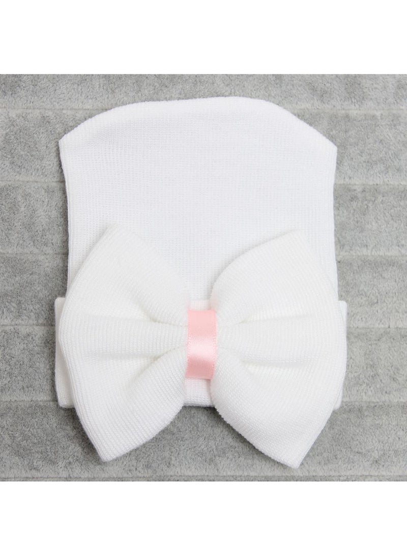 5pcs striped bow baby hat 0-3 months wool