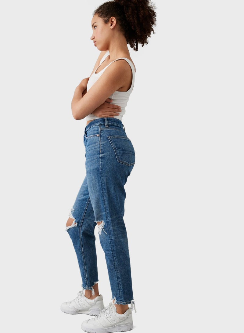 High West Ripped Mom Jeans