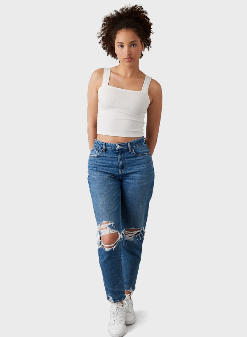 High West Ripped Mom Jeans