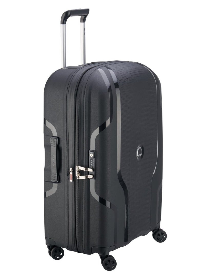 Clavel 55+70+83cm Hardcase 4 Double Wheel 3 Piece Luggage Trolley Set Black