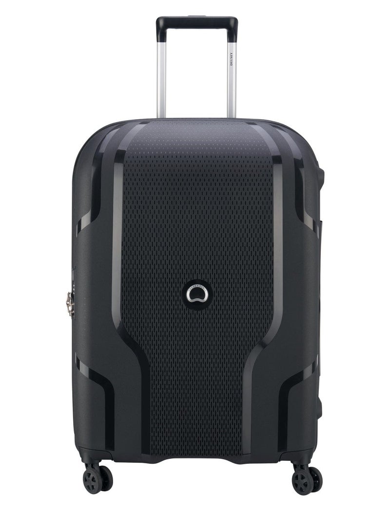 Clavel 55+70+83cm Hardcase 4 Double Wheel 3 Piece Luggage Trolley Set Black