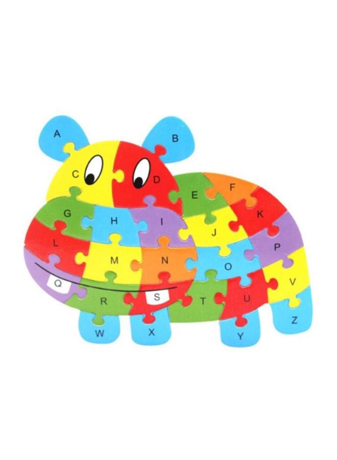 26-Piece English Letter Animal Jigsaw Puzzle Set