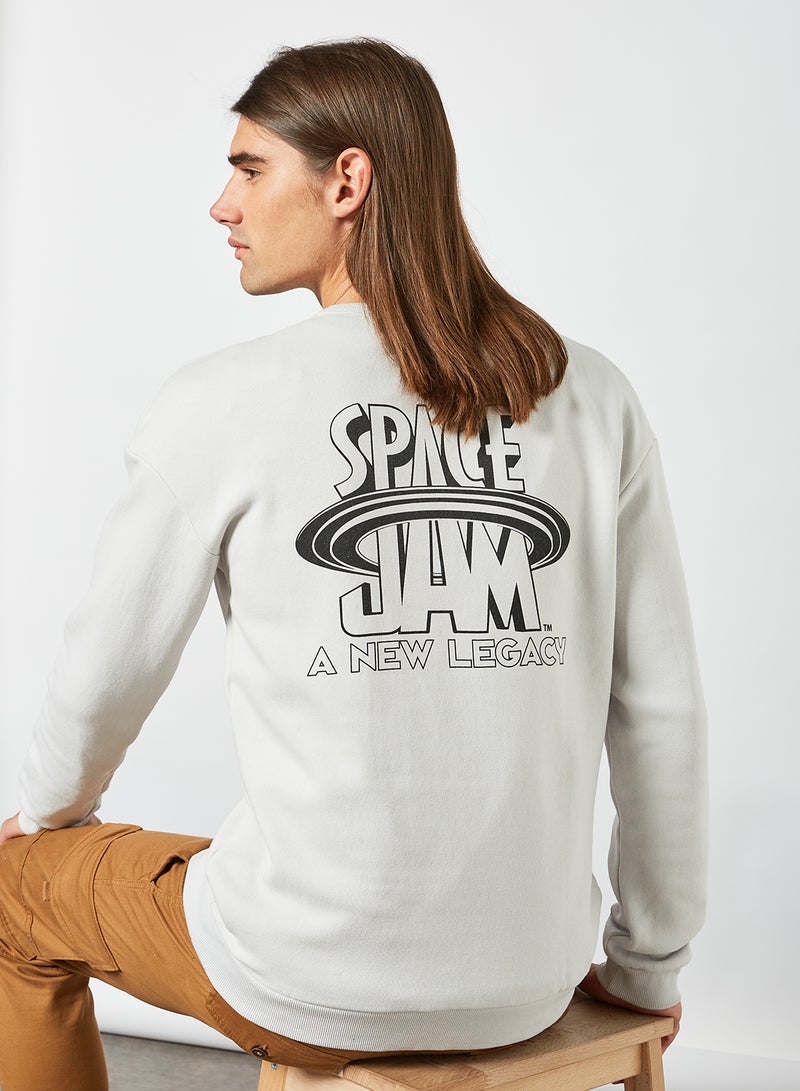 Space Jam Sweatshirt Light Grey