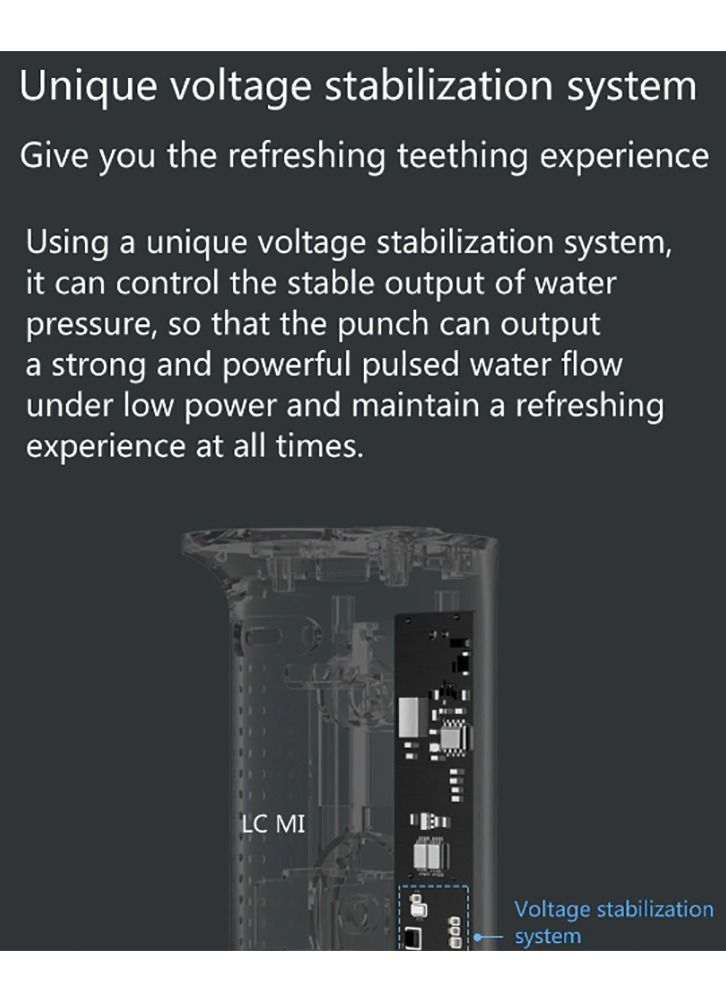 Portable Electric Water Flosser Cordless IPX7 Professional Dental Oral Irrigator with 6 Modes And 4 Jet Tips. Waterproof Water Toothpick Dental Care. USB-C Charged For 80 Days Use, Detachable Water