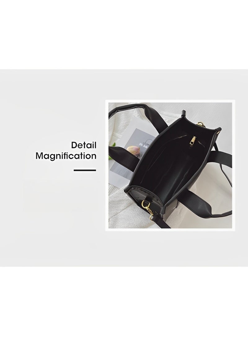 Tote Bag One-shoulder Cross-body Women's Bag Handbag Versatile Commuting Large-capacity Women's Bag Casual Simple Exquisite Workmanship Hardware Reinforcement