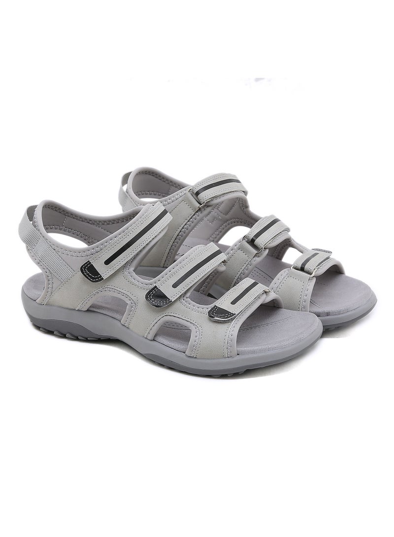 Stylish And Comfortable Wear Resistant Flat Casual Sandals Grey