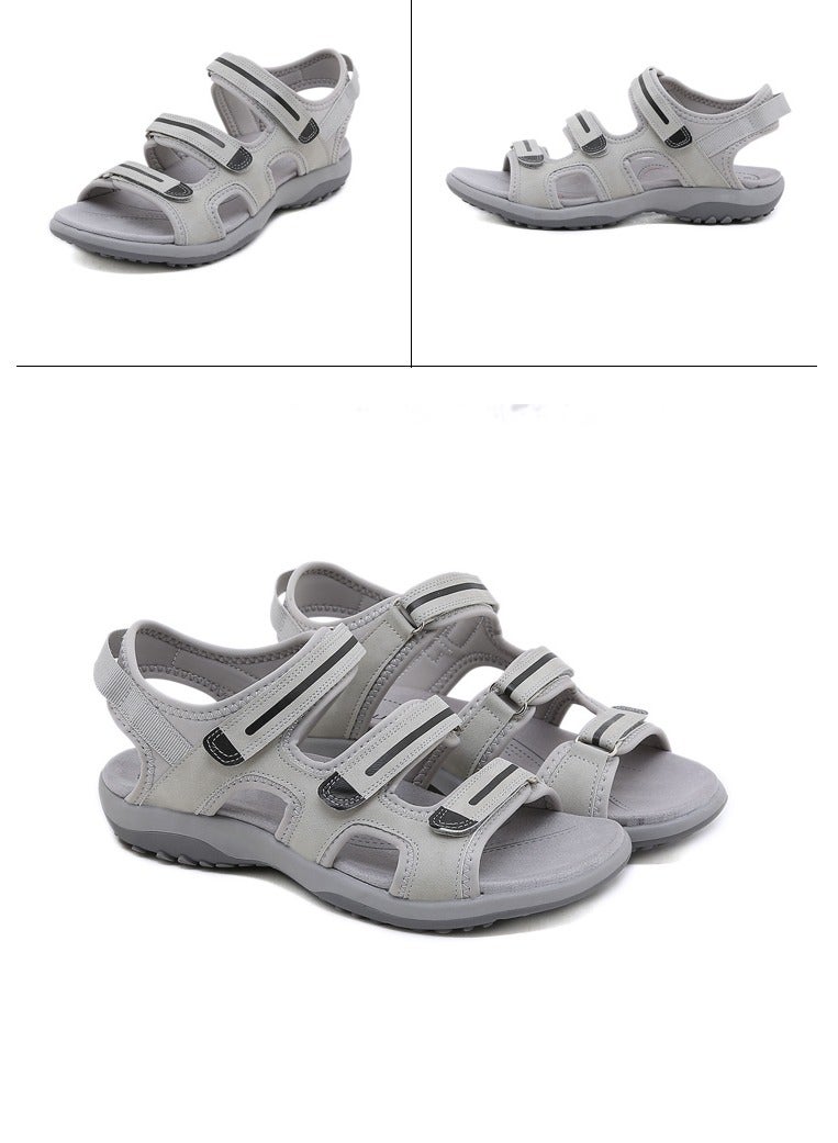 Stylish And Comfortable Wear Resistant Flat Casual Sandals Grey