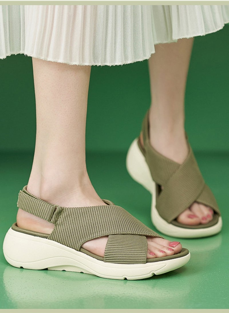 New Platform Lightweight Non-Slip Comfortable Casual Sandals Green