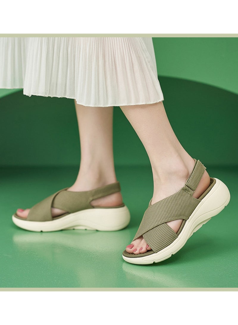 New Platform Lightweight Non-Slip Comfortable Casual Sandals Green