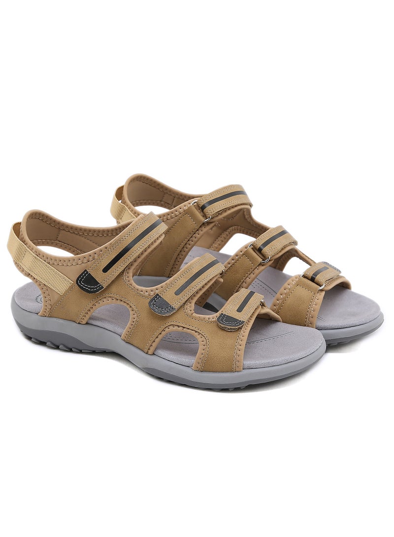 Stylish And Comfortable Wear Resistant Flat Casual Sandals Brown