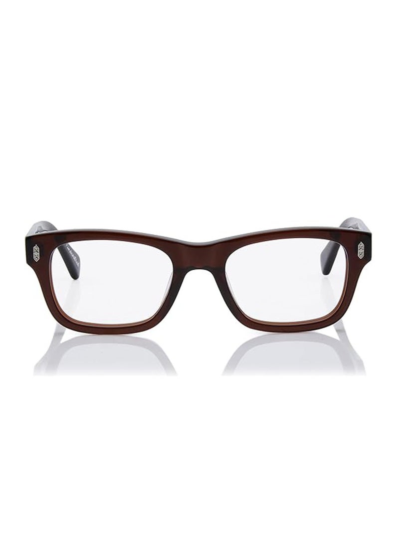 Shisen Fox GAZO Zero Power Blue Cut Computer Glasses for Eye Protection with UV Protection, DriveSafe, Night Vision | For Mobile, Laptop & Tablet Use | Unisex Eyeglass | 52 Medium, Rectangle - Honey