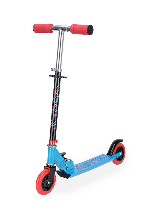 Xootz Electron Folding Scooter - Kick Scooter for Kids with Adjustable Handlebars - Portable and Durable, Ideal for Tricks and Outdoor Fun, Blue