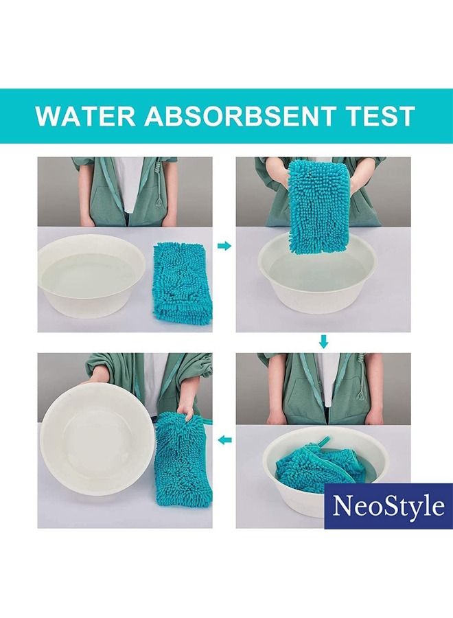 Super Absorbent Pet Bathing Towel  Blue