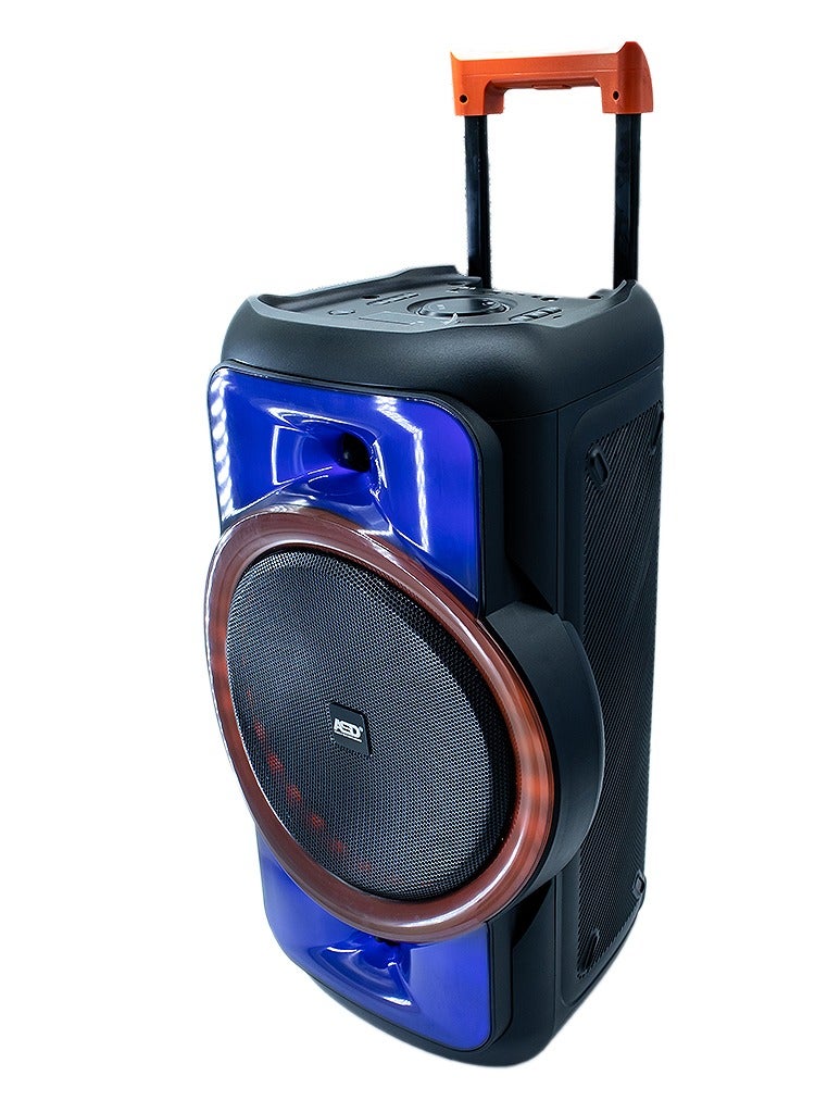 Trolley Speaker | Wireless Microphone | Disco Light & Remote | 2000 Watts