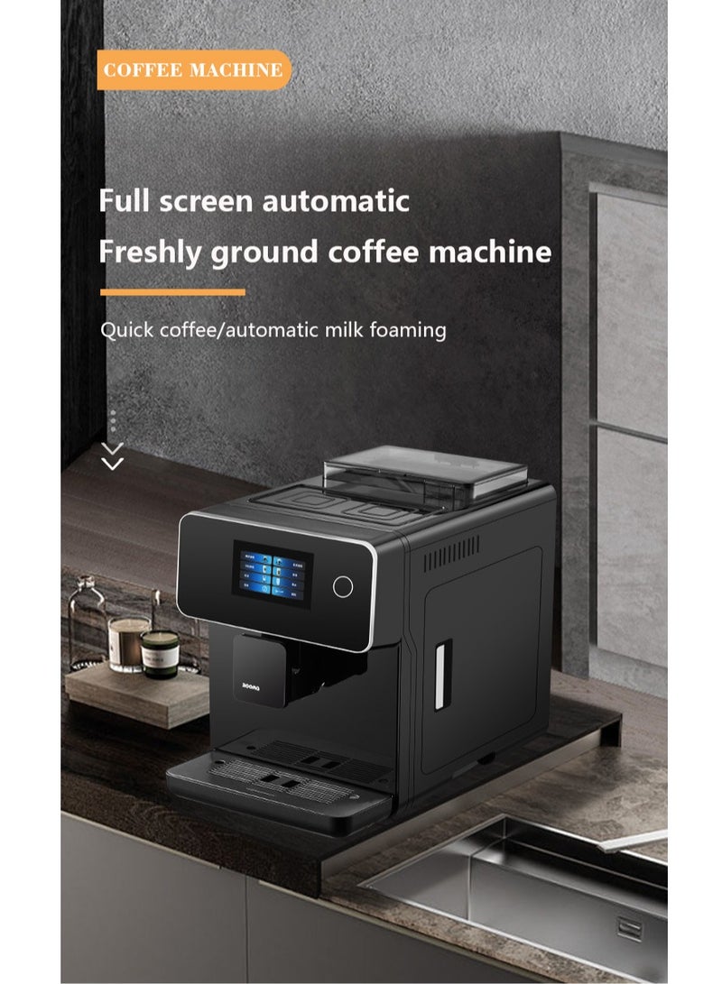 Automatic Coffee Machine, Smart Touch Screen Coffee Machine, Multifunctional Coffee Maker Cappuccino, Latte Macchiato, Espresso, 19 Bar 1250 W