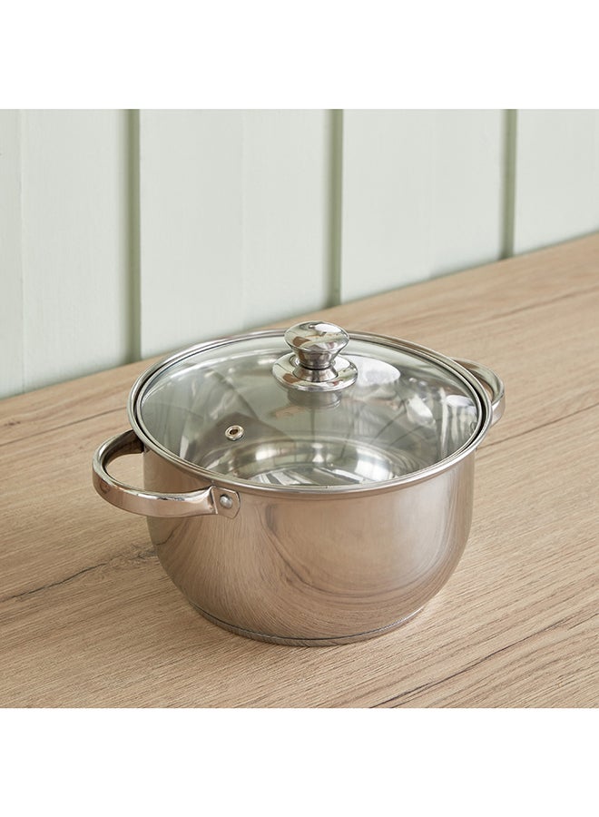 Stilo Stainless Steel Casserole with Lid 22 x 12.5 x 22 cm