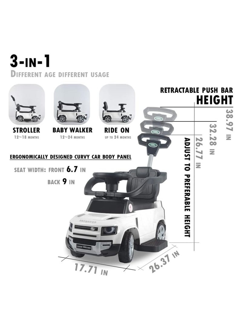 Land Rover Defender 90 Push Car -White
