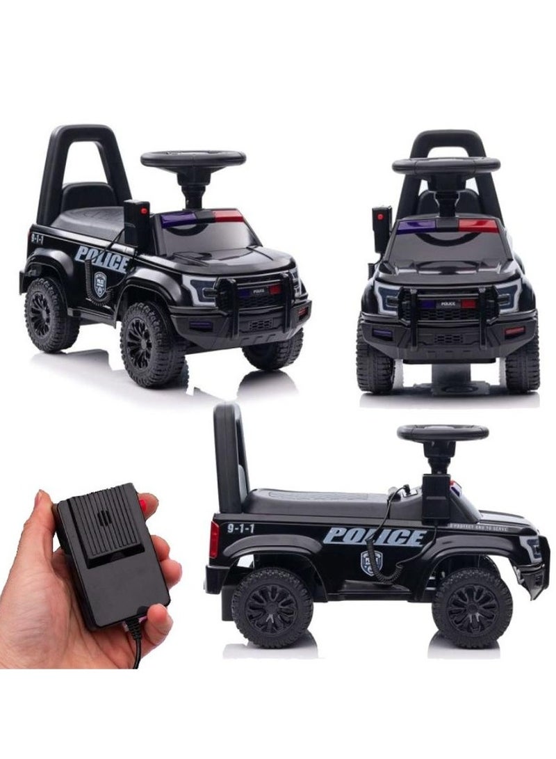 Kids Police Push car - Black