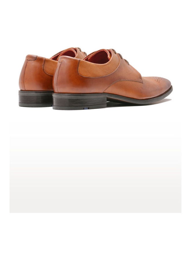 Comfortable Lace-Up Formal Shoes Tan