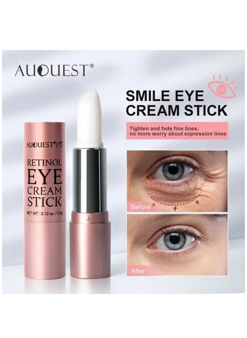 Retinol Eye Stick Eye Repair and Treatment Silk Protein Anti-Wrinkle and Firming Paste for Eye Skin Reduce Appearance of Fine Lines Anti-Aging Dark Circles & Puffiness Eye Cream