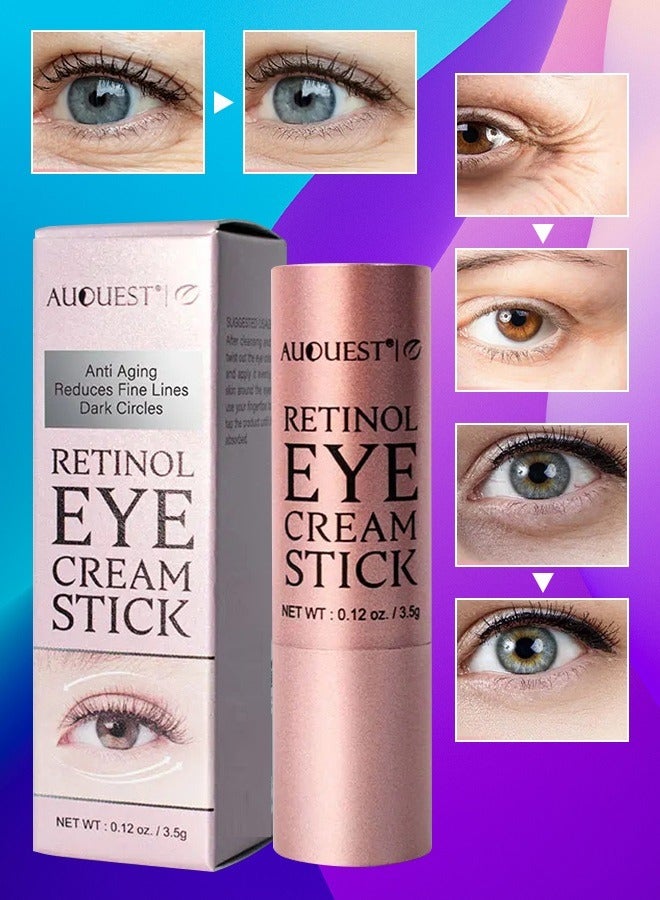 Retinol Eye Stick Eye Repair and Treatment Silk Protein Anti-Wrinkle and Firming Paste for Eye Skin Reduce Appearance of Fine Lines Anti-Aging Dark Circles & Puffiness Eye Cream