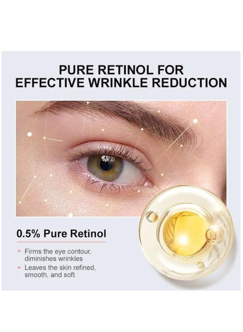 Retinol Eye Stick Eye Repair and Treatment Silk Protein Anti-Wrinkle and Firming Paste for Eye Skin Reduce Appearance of Fine Lines Anti-Aging Dark Circles & Puffiness Eye Cream