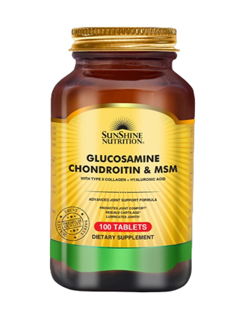 Glucosamine Chondroiti And MSM 100 Tabs- 667
