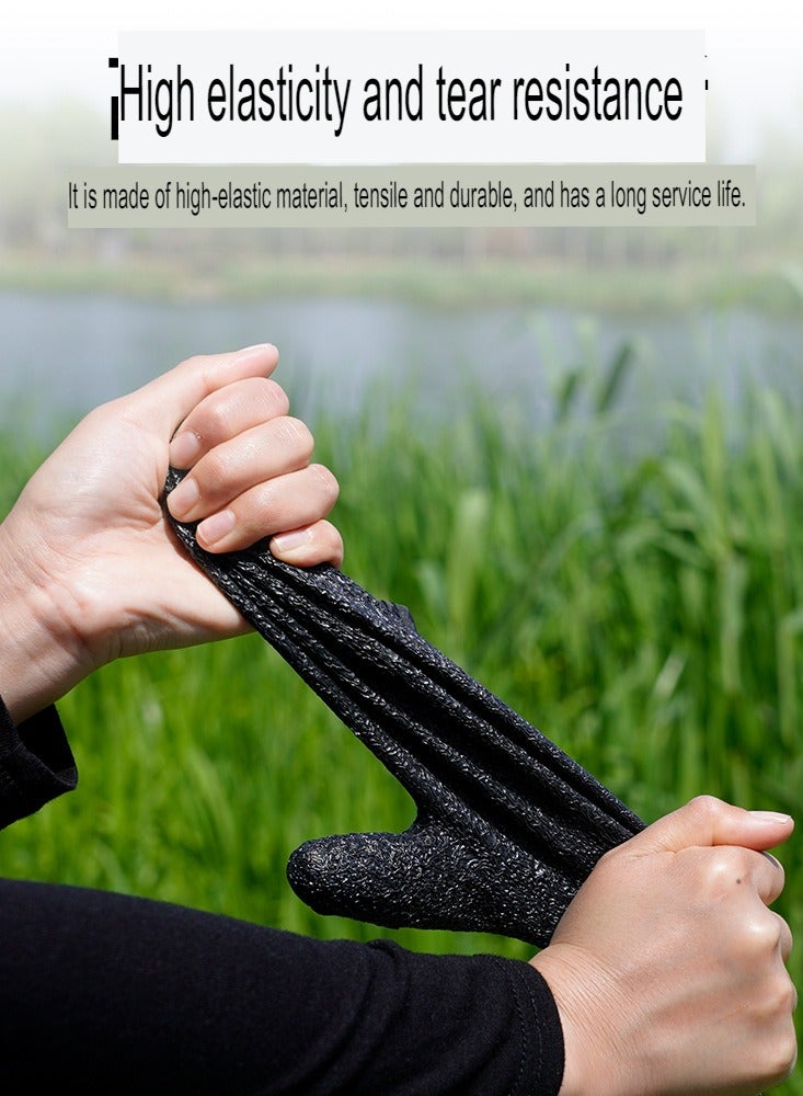 Fishing Catching Gloves, Anti-slip Catch Fish Gloves, Waterproof Magnetic Braided Fishing Gloves, Puncture Proof Fishing Glove For Hunting, Handling, Left Hand [single] + Metal Magnetic Buckle