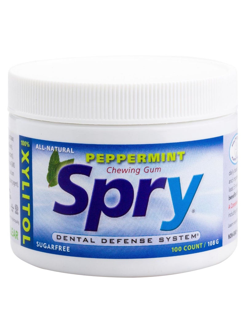 100-Piece Peppermint Flavour Spry Chewing Gum Set 108grams