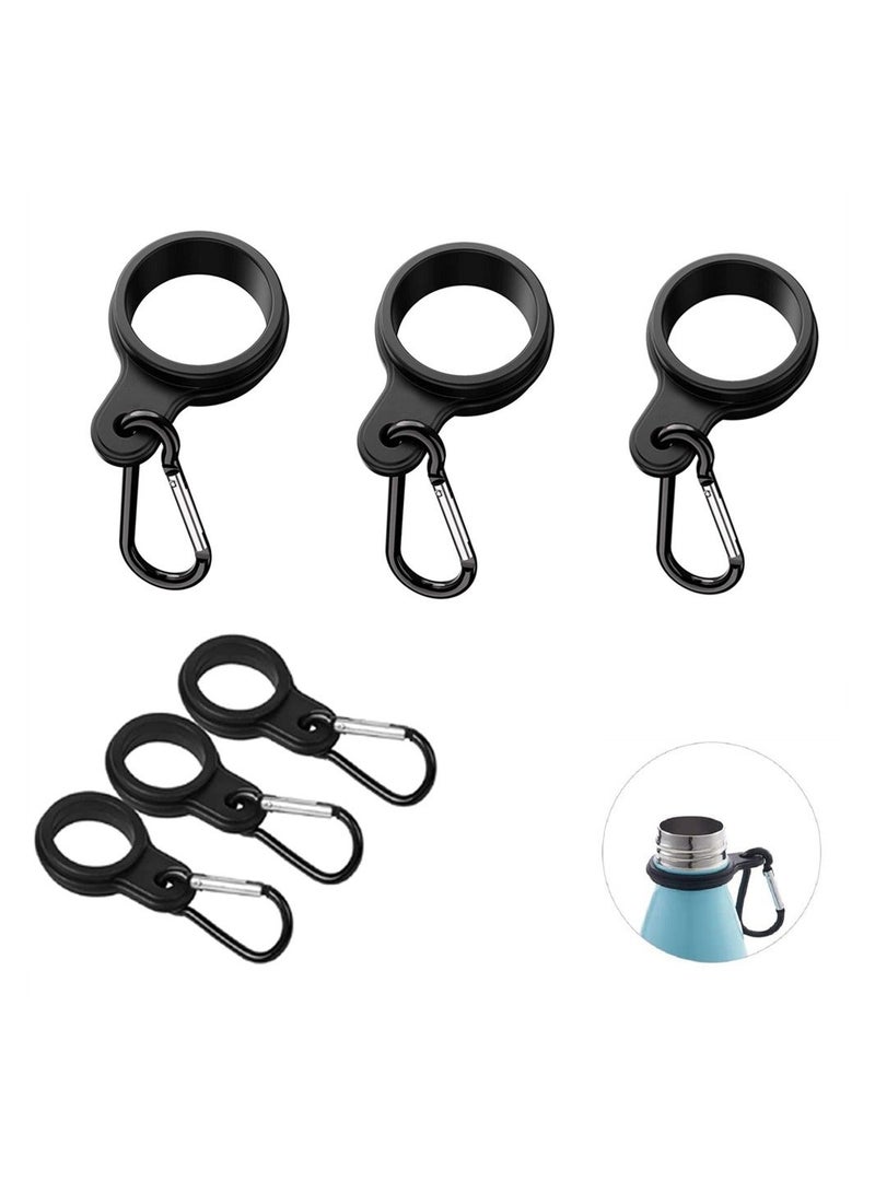 Silicone Water Bottle Buckle, 6 Pcs Clip, Portable Backpack Carabiner Outdoor Hanging Strap for Camping Hiking Traveling Mountain Climbers
