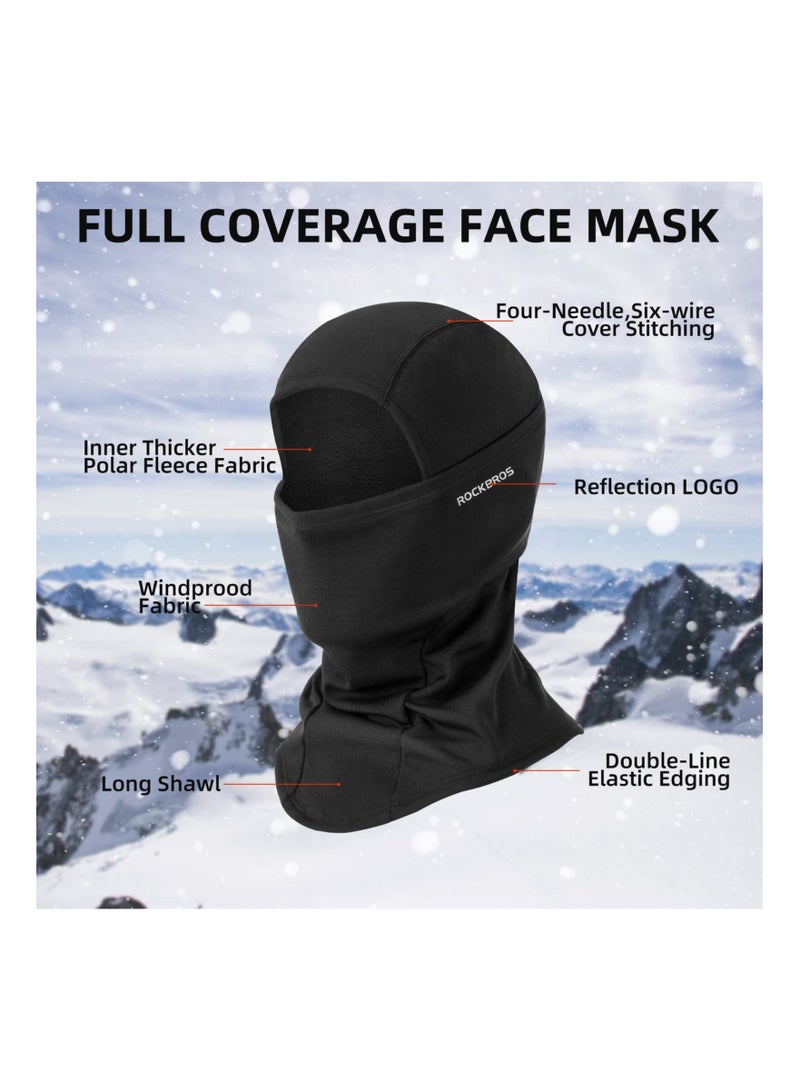 Ski Mask Balaclava, Cold Weather Scarf, Full Face Cover, Windproof Thermal Winter Neck Warmer Hood for Cycling Hikingskiing, Snowboarding, Motorcycling, Cycling, Riding Men Women