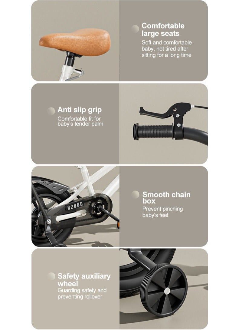 16 inch Bicycle for Kids, with Training Wheel and Adjustable Seat, Kids Bicycle for 2-8 Years Boy and Girls