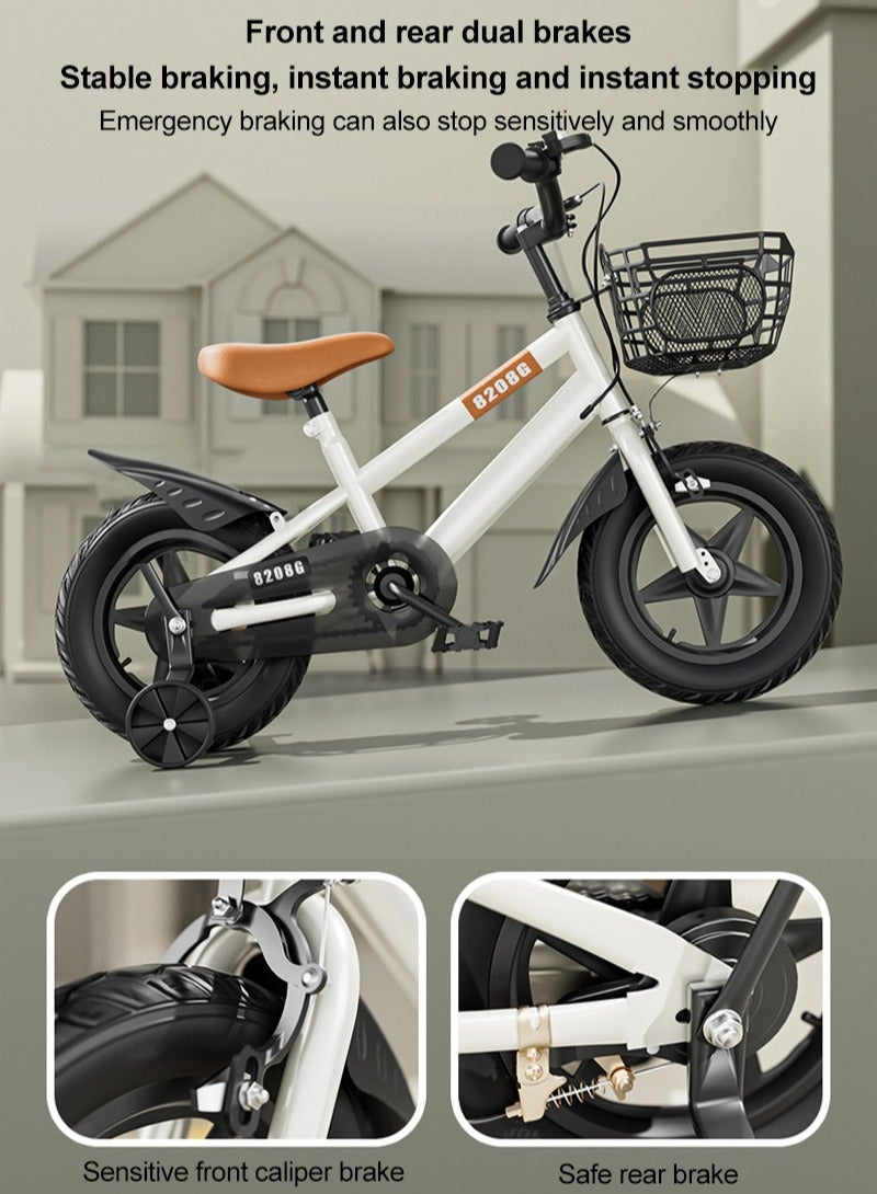 16 inch Bicycle for Kids, with Training Wheel and Adjustable Seat, Kids Bicycle for 2-8 Years Boy and Girls