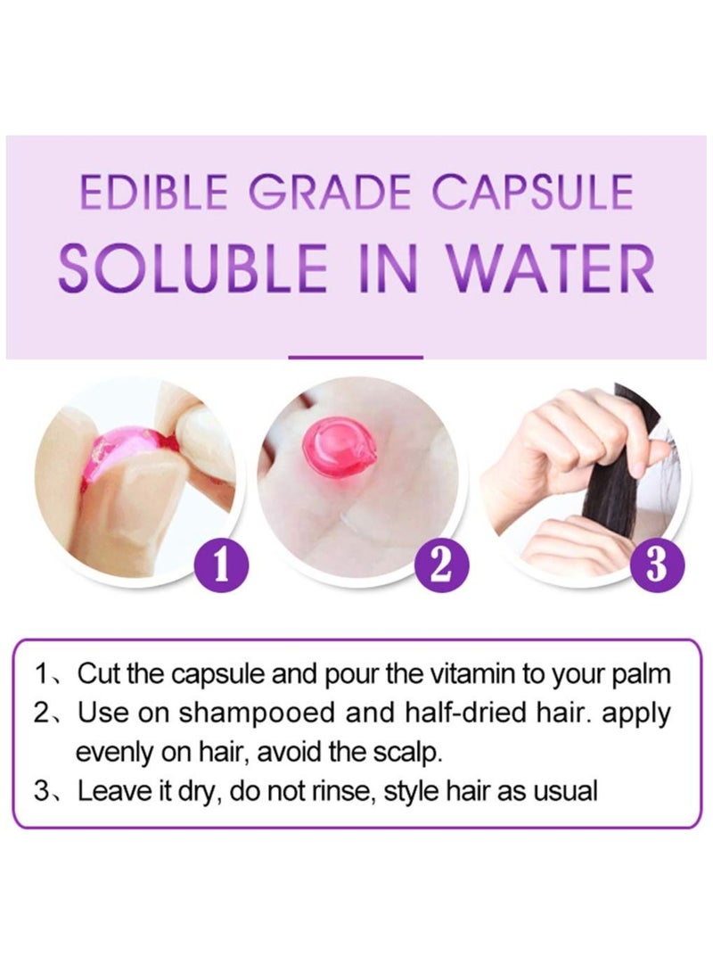 30 Pieces Aloe Vera Oil Hair Vitamin Capsules Keratin Anti Hair Loss Hair Care Capsules Complex Oil Repair Damaged Hair Scalp Treatment Hair Growth Repair Serum for Women & Men