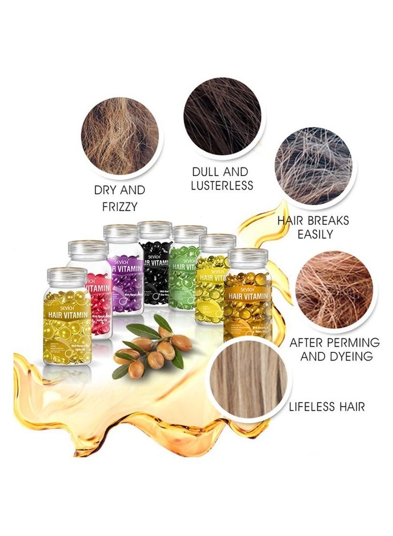30 Pieces Aloe Vera Oil Hair Vitamin Capsules Keratin Anti Hair Loss Hair Care Capsules Complex Oil Repair Damaged Hair Scalp Treatment Hair Growth Repair Serum for Women & Men