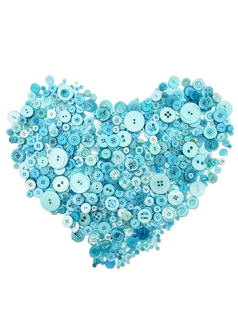 1000 Pcs Turquoise Buttons for Crafts in Bulk Assorted Craft Mixed Teal Button Crafting