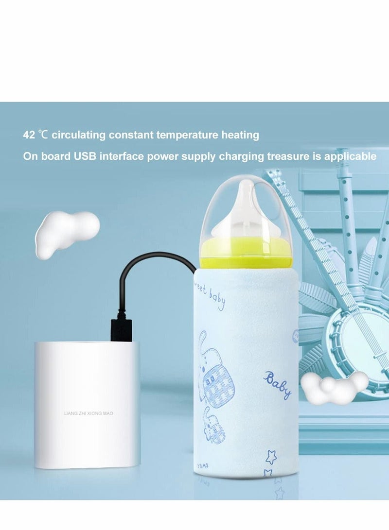 Portable Bottle Keep Warm Baby Warmer for Car Tavel USB Travel Milk Heat Keeper, Storage Cover Insulation Thermostat