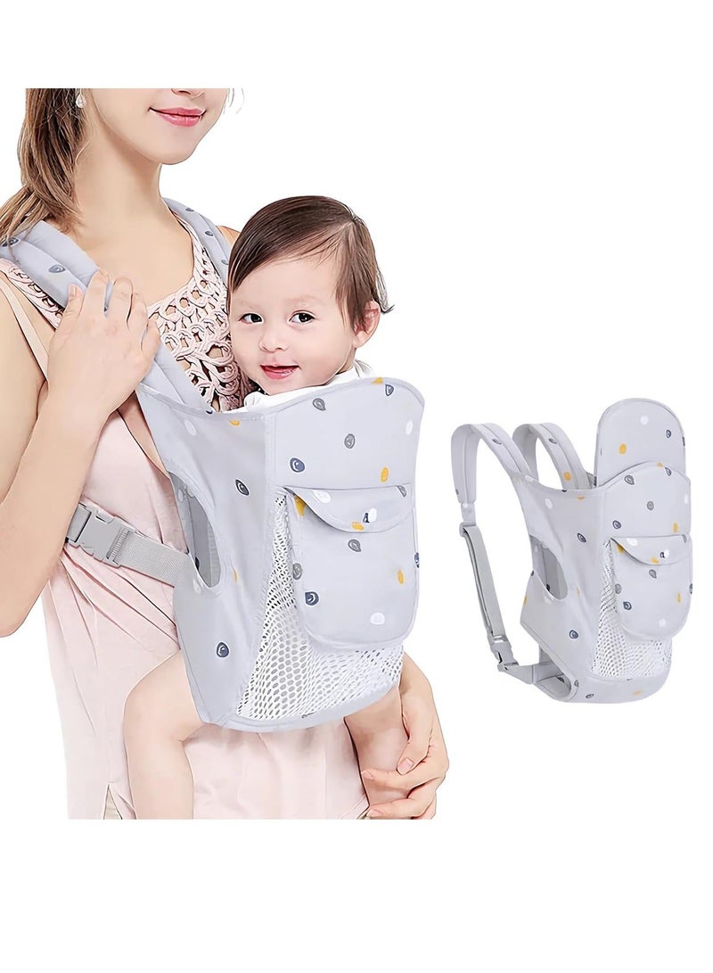 Baby Carrier, Breathable and Lightweight Carrier for Newborns Toddlers - Hands-Free, Ergonomic, Suitable All Seasons, Machine Washable Effectively Reduce Stress on Mothers
