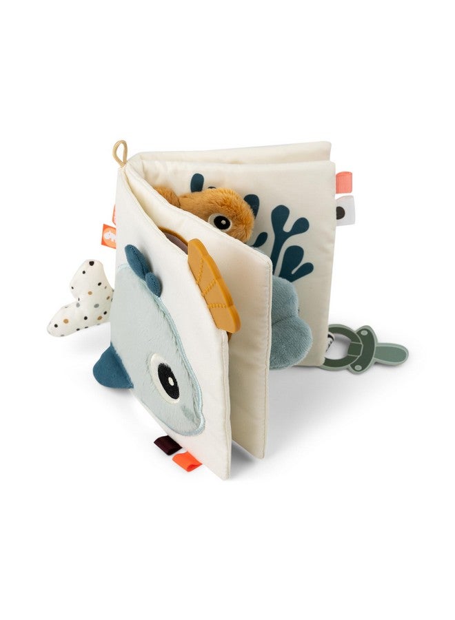Sea Friends Activity Book Durable Baby Book With Soft Seashell Teether Crinkling Surfaces Tactile Textures And Toy Link For Onthego Entertainment.