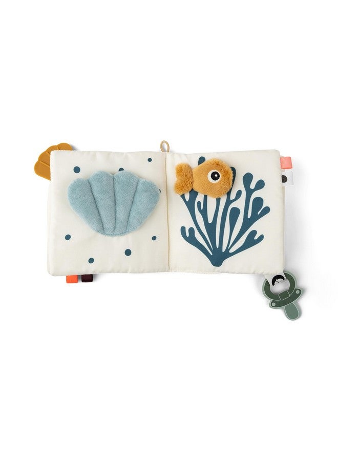 Sea Friends Activity Book Durable Baby Book With Soft Seashell Teether Crinkling Surfaces Tactile Textures And Toy Link For Onthego Entertainment.