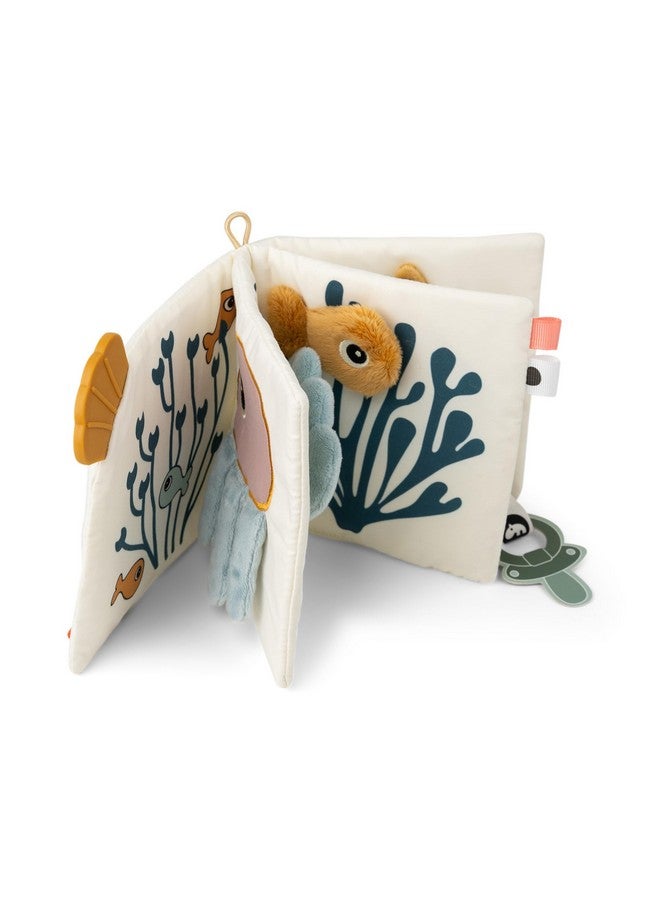 Sea Friends Activity Book Durable Baby Book With Soft Seashell Teether Crinkling Surfaces Tactile Textures And Toy Link For Onthego Entertainment.
