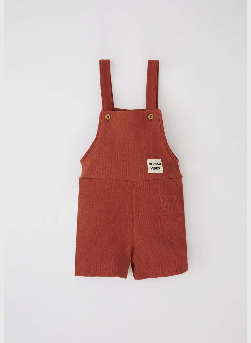 Strappy Label Print Dungarees